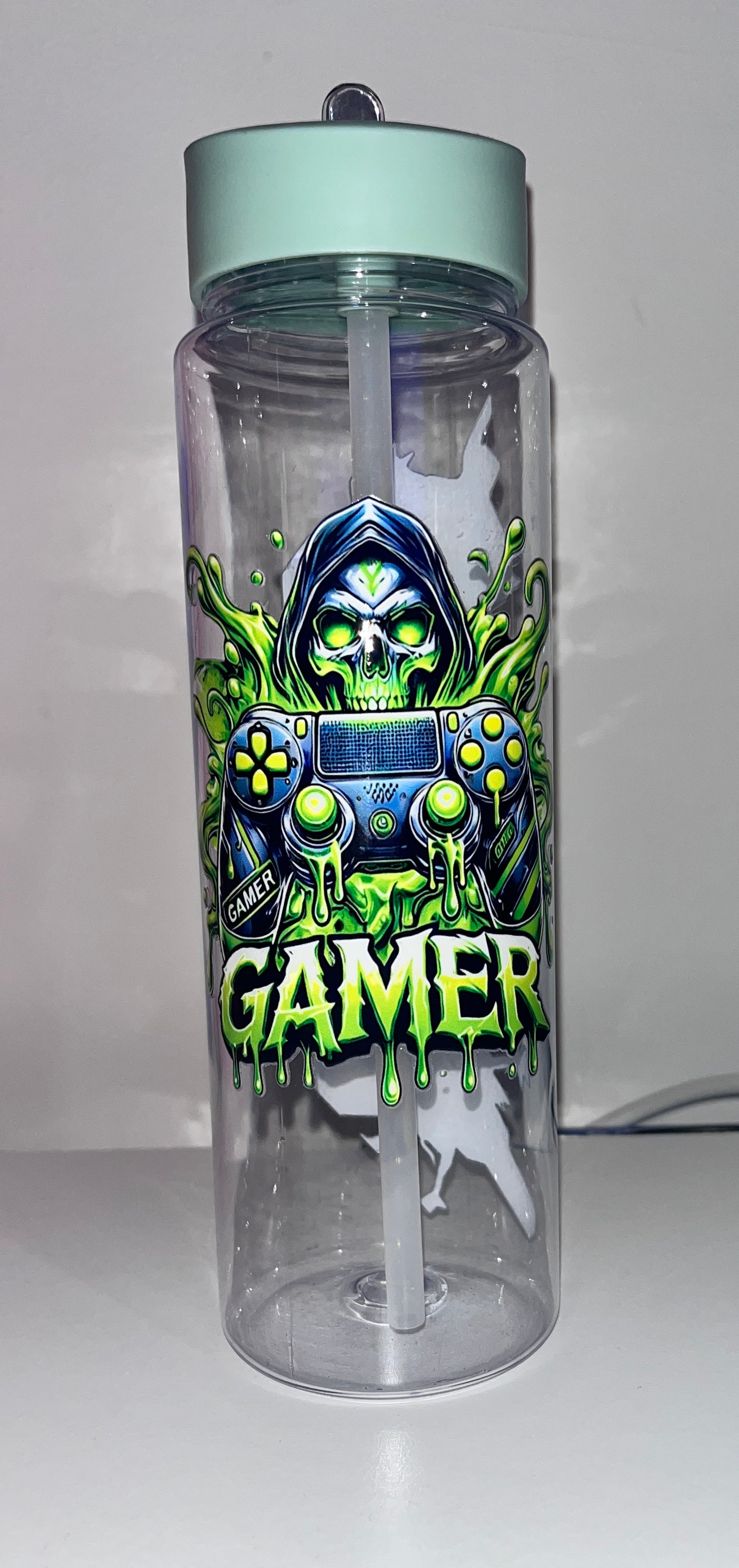 Tall straw bottle gamer