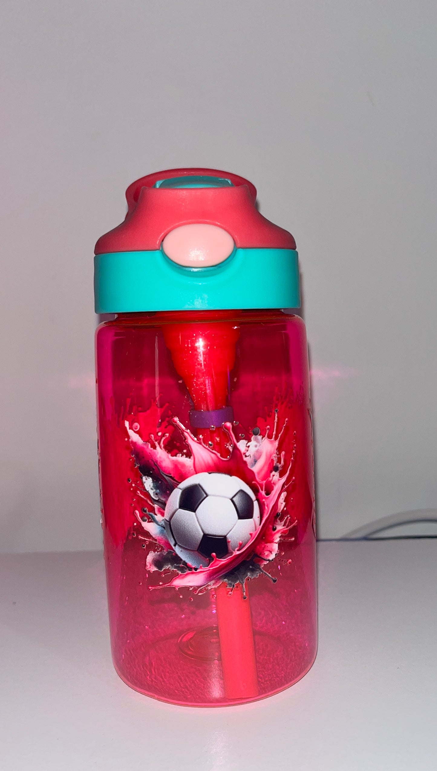 Kids straw bottle football
