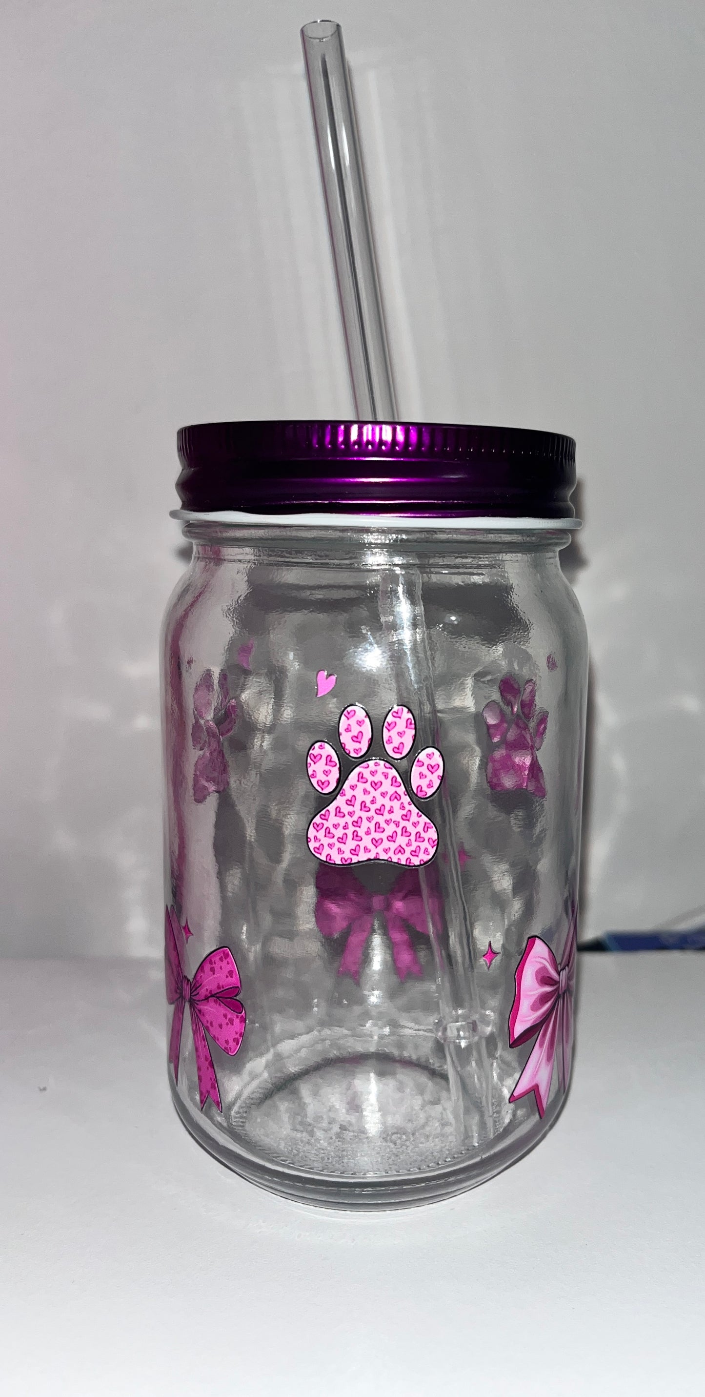 Paw print & bow