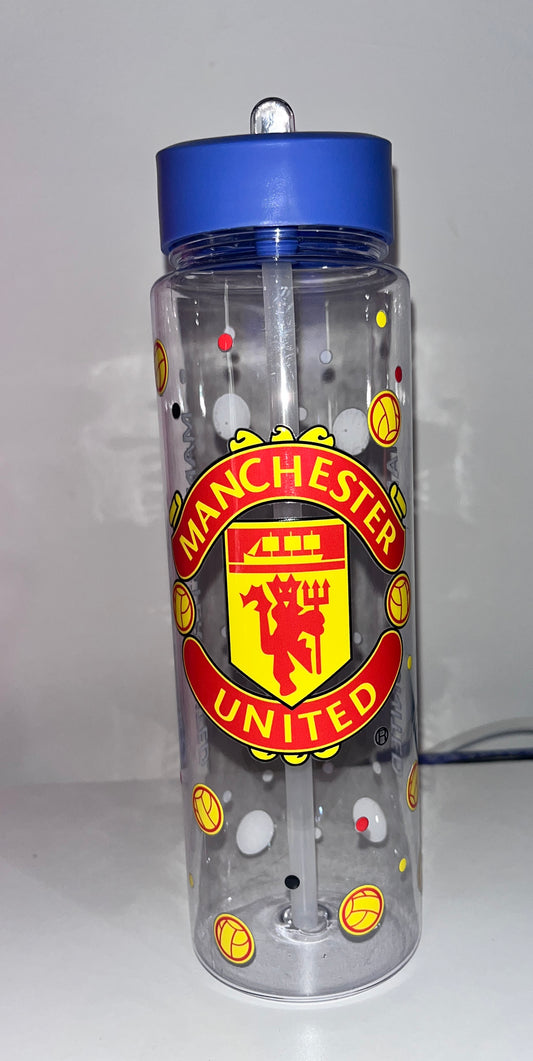 Tall straw bottle Manchester United