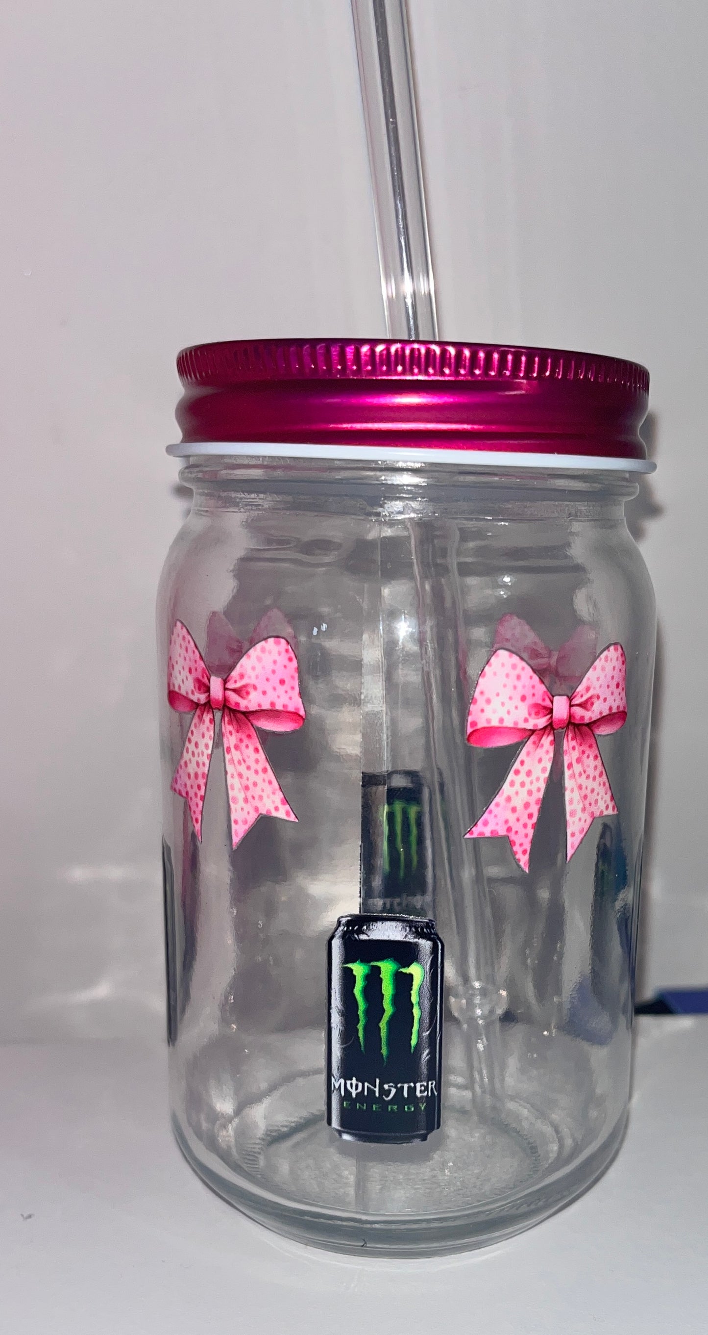 Red Bull Bow Glass Tumbler