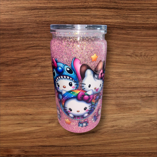 HK design 16oz snowglobe tumbler